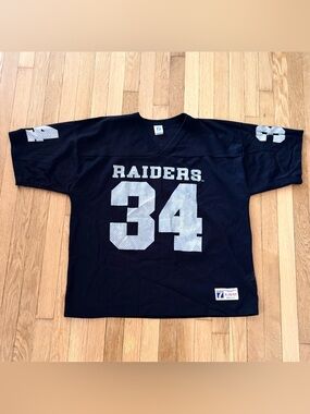 Vintage Los Angeles Raiders Jersey Bo Jackson XL Made In USA 80s Logo 7 RARE